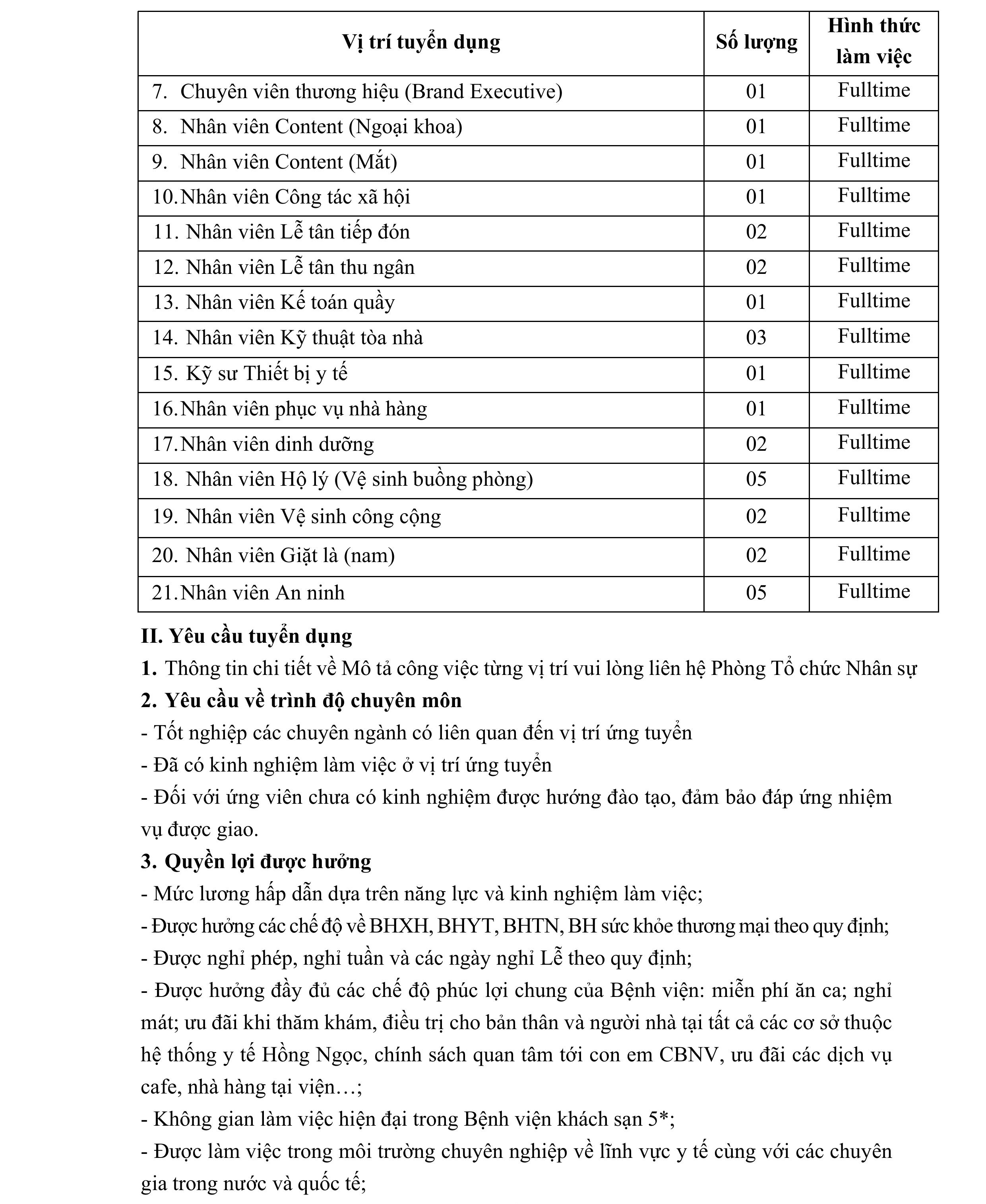 2. Thông Báo Tuyển Dụng Khối Phi Y Tế T12.25 Hình ảnh 1 2