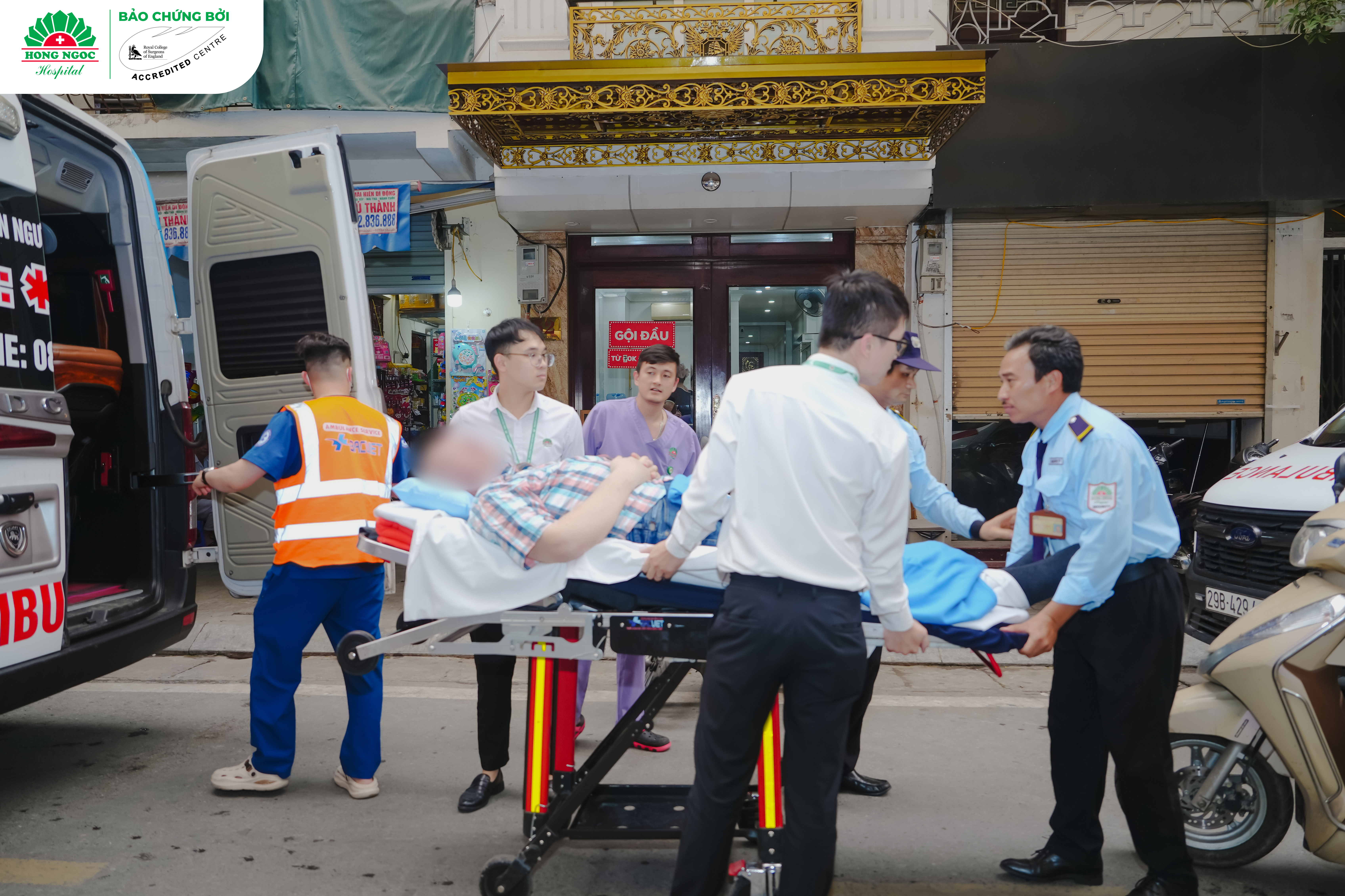 The patient was admitted to the emergency department in critical condition
