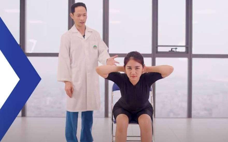 bài tập với ghế văn phòng